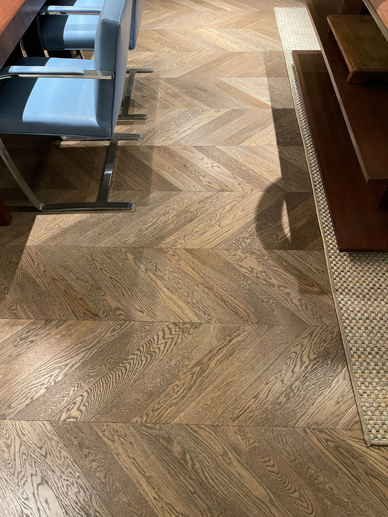 Rockwell, Philippines with chevron flooring