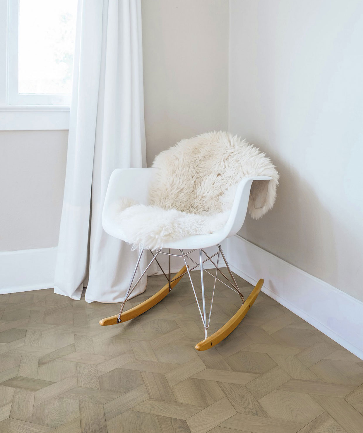Basket Weave Oak Basalt parquetry