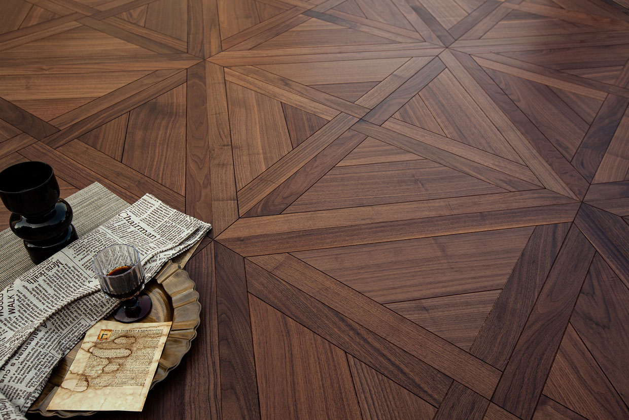 Carousel B Black Walnut parquetry