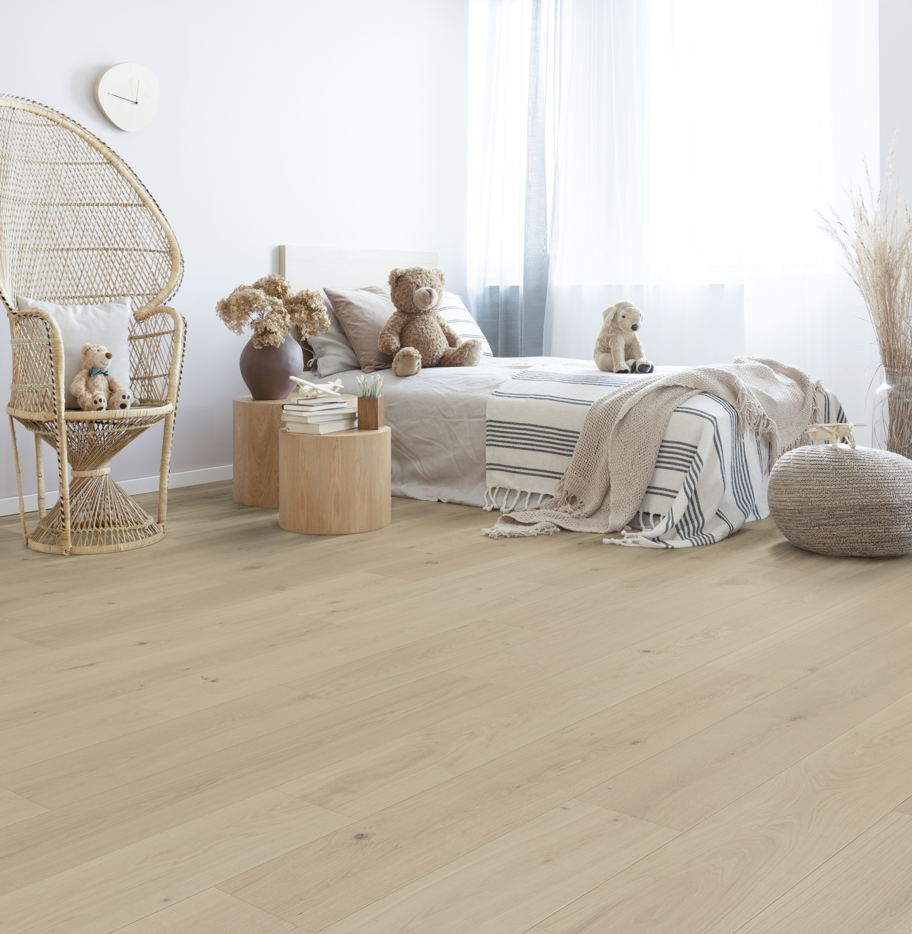 Coastal Breeze wide plank flooring in a room