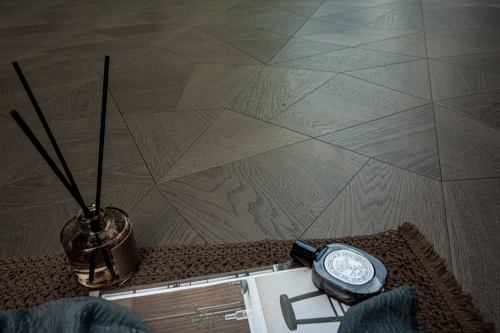 Diamond Gravel Brown Oak parquetry