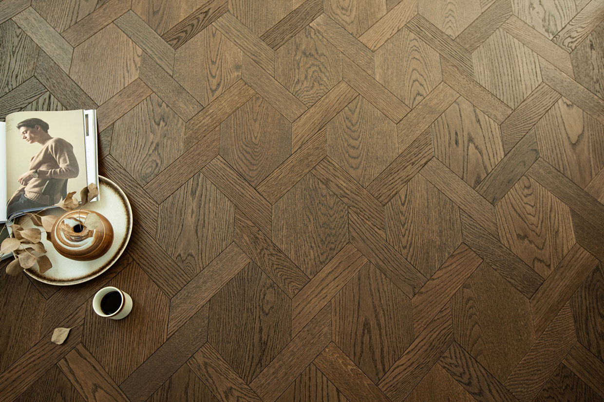 Mansion Weave Brown Oak parquetry