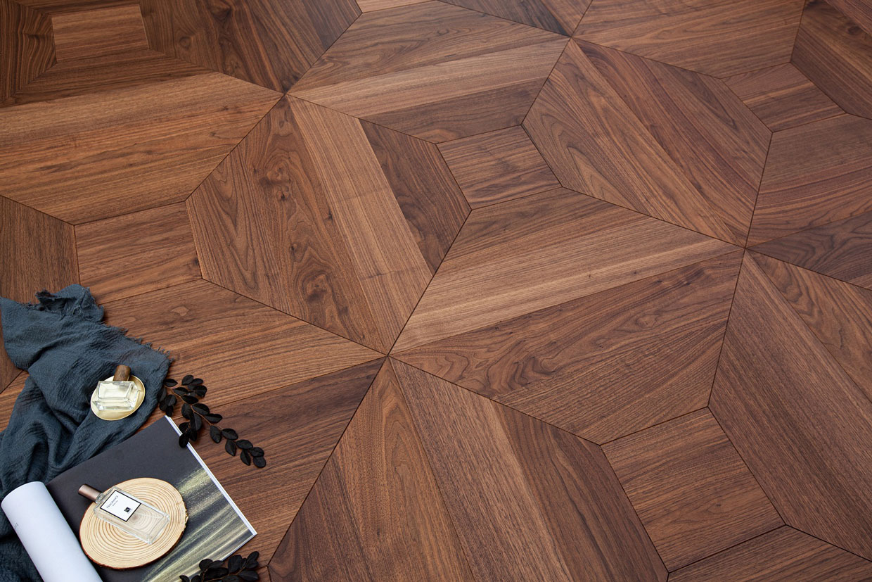 Walnut Reduced Square parquetry