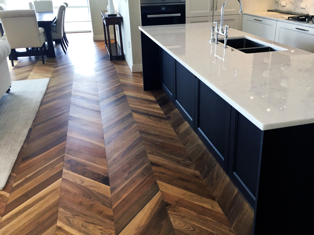 Four Seasons Residences with chevron walnut flooring