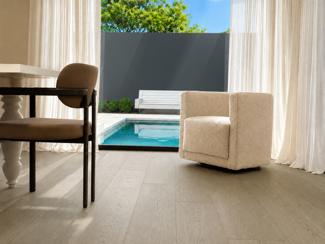 Residence in Brighton with wide plank flooring