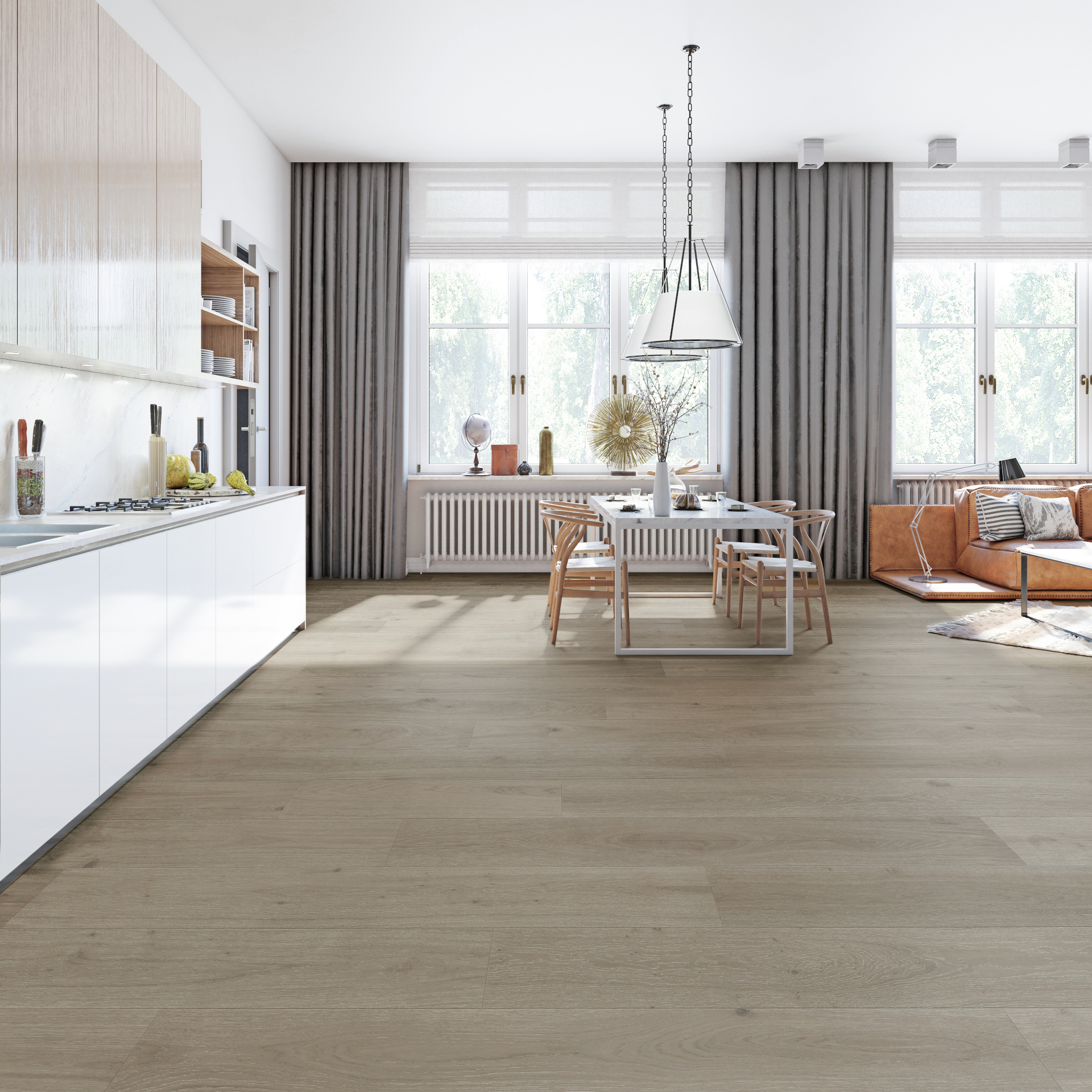 Urban Slate wide plank flooring in a California room