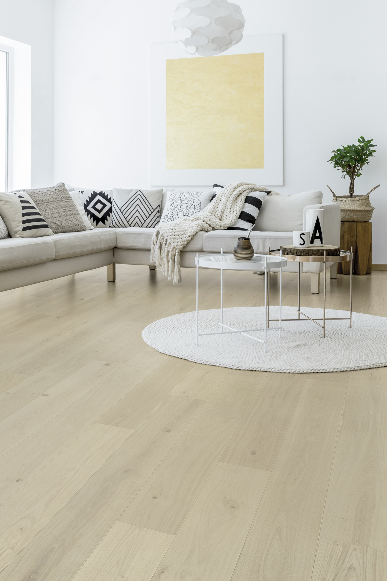 Woodland Haze wide plank flooring in a room